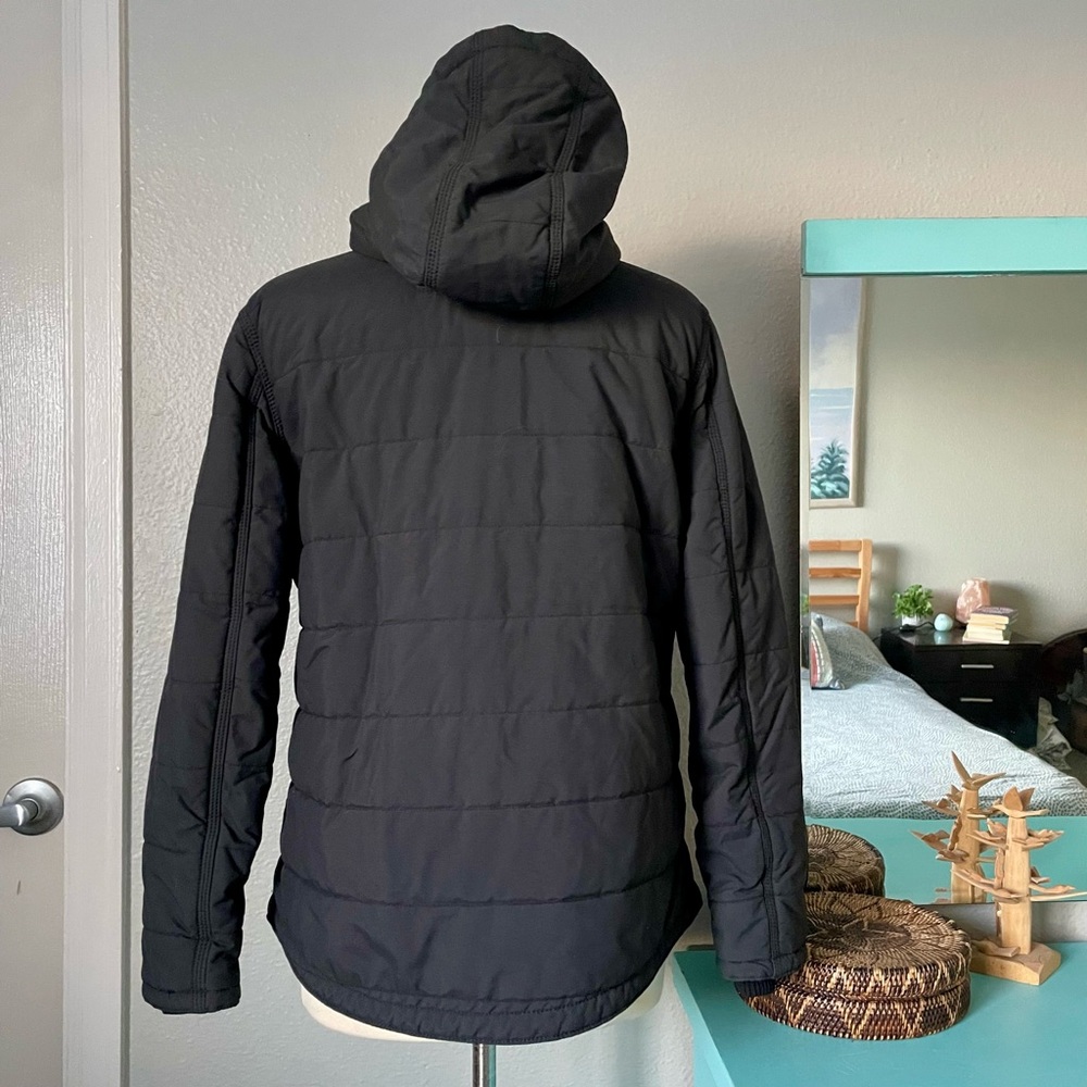 Carhartt Black Hooded Utility Rain Defender Full Zip Winter Snow Jacket Large - Picture 5 of 13